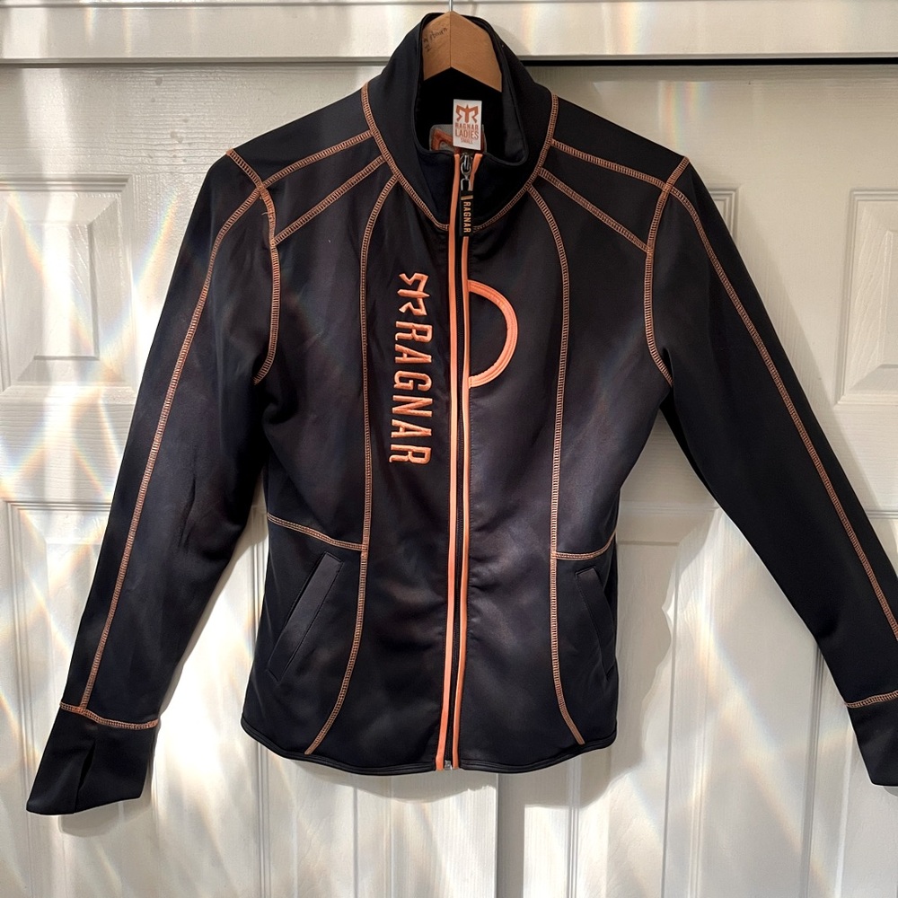 Athletic jacket from the worldwide Ragnar event running races.